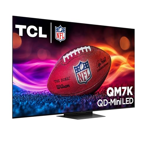 TCL 75-Inch Class QM7K Series QD-Mini LED 4K UHD Google Smart TV Best Premium Mini-LED TV - QLED, 144hz, 288hz Gaming Rate, Anti-Reflective Screen, Bang & Olufsen Audio, Atmos (75QM7K, 2025 Model)