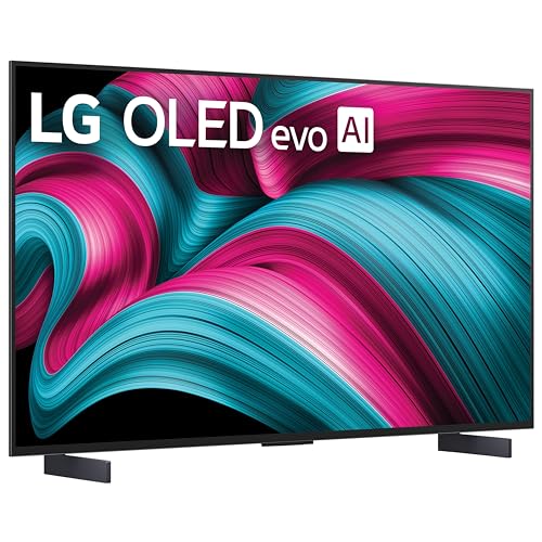 LG 55-Inch Class OLED evo AI 4K C5 Series Smart TV w/Dolby Atmos, Dolby Vision, HDR10, AI Super Upscaling 4K, Filmmaker Mode, Wow Orchestra, Alexa Built-in (OLED55C5PUA, 2025)