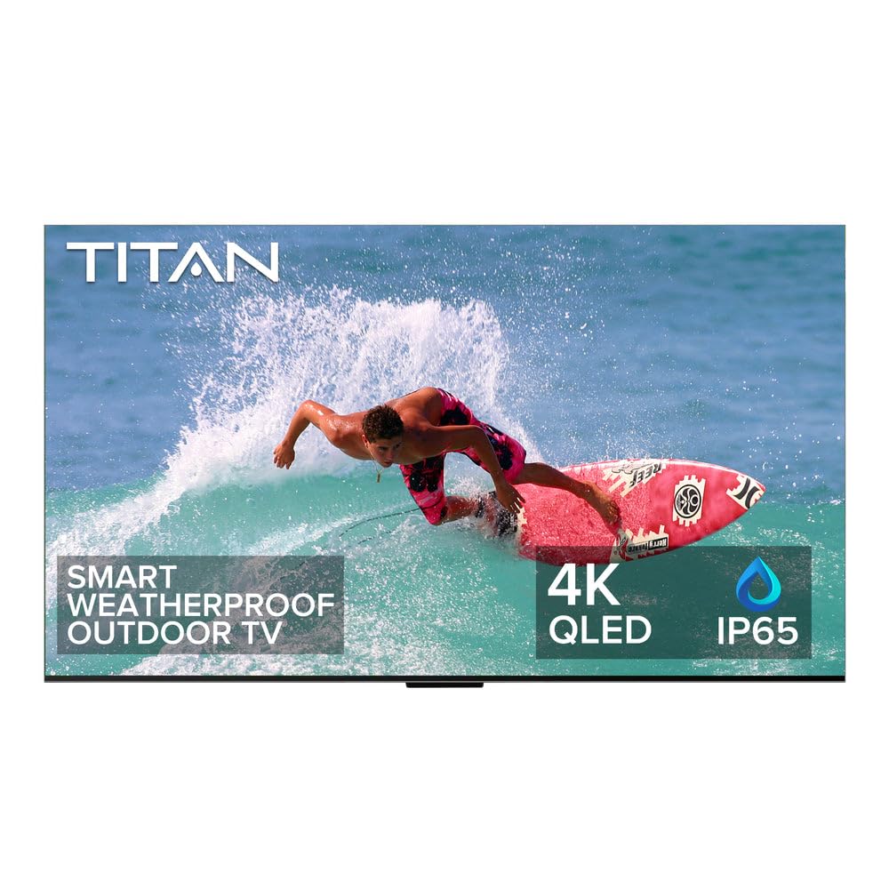 Titan G300 Mini-LED QLED PRO 98 Inch Full Sun Outdoor TV 4K,3000 Nits Peak Brightness, IP65 Weatherproof Smart TV,Assembled in USA.