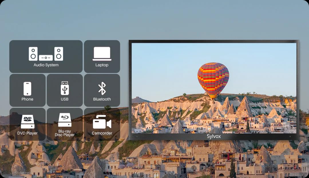 SYLVOX Outdoor TV, 65-Inch Waterproof Smart TV, 2000 nits Full Sun TV, 4K, Dolby Atmos, HDR10, Weatherproof Television with Voice Assistant Remote (Pool Pro 2.0, Latest Model)