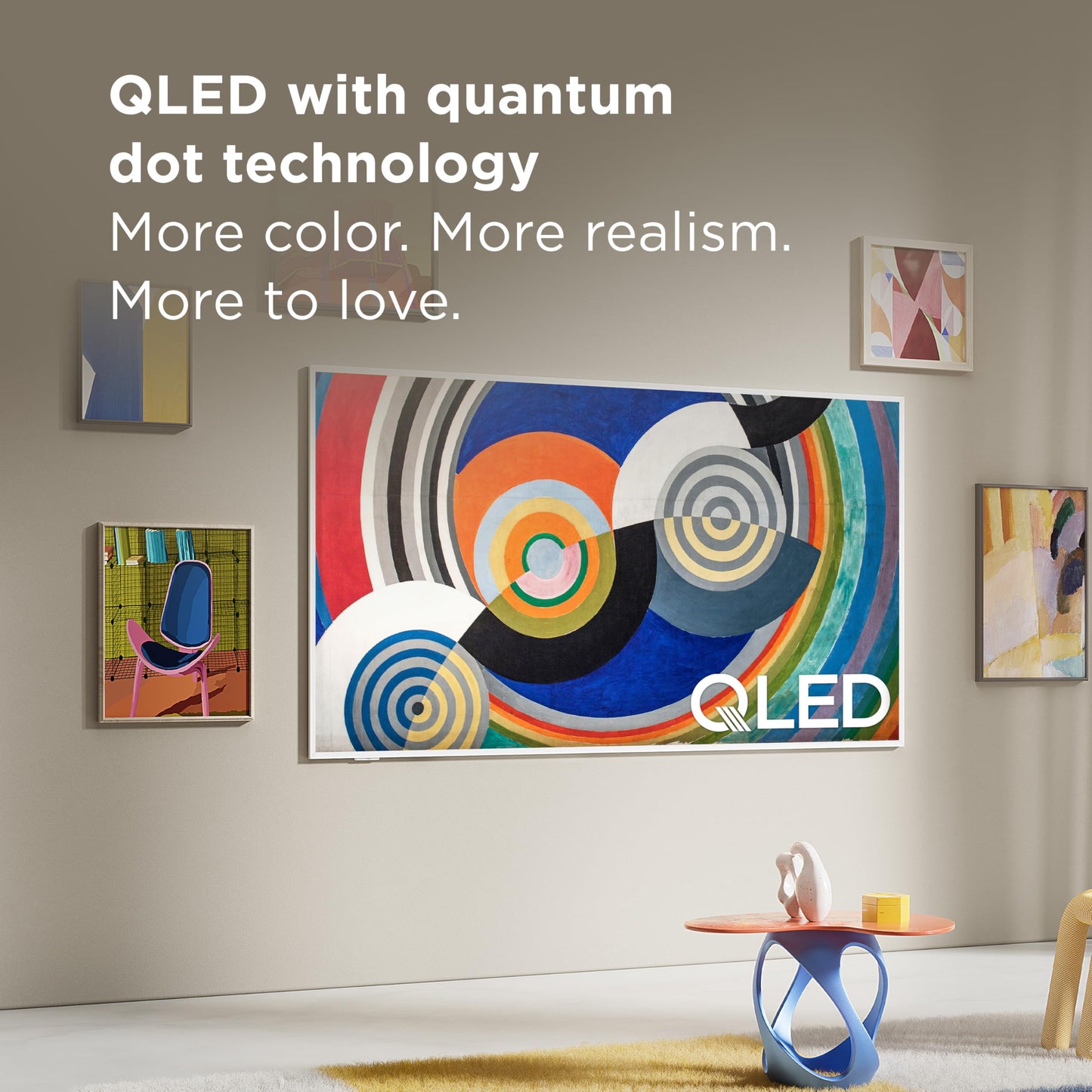 TCL 65-Inch Class NXTVISION Series QLED 4K UHD Google Smart TV Canvas Style Art Frame TV - QLED, 120hz, Matte Anti-Glare Screen, Free Bezel and Frame, Atmos, Free Art Included (65A300W, 2024 Model)