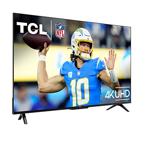 TCL 43-Inch Class S4 4K LED Smart TV with Roku TV (43S450R, 2023 Model), Dolby Vision, HDR, Dolby Atmos, Works with Alexa, Google Assistant and Apple HomeKit Compatibility, Streaming UHD Television