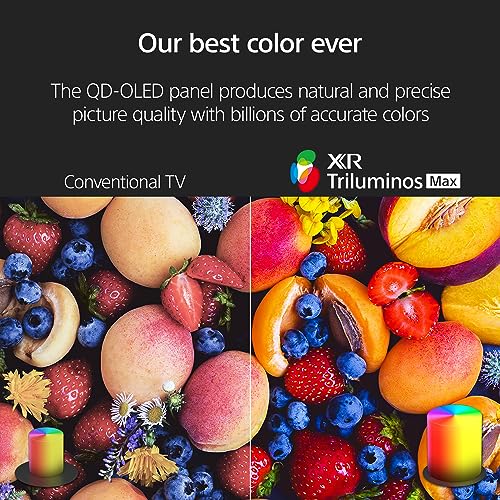 Sony BRAVIA 8 II 65 Inch TV, QD OLED, 4K Smart Google TV, XR Processor with AI Technology, Ultra Slim Design, 120hz Television, Dolby Vision/Atmos, Exclusive Features for PS5, K-65XR80M2, 2025 Model