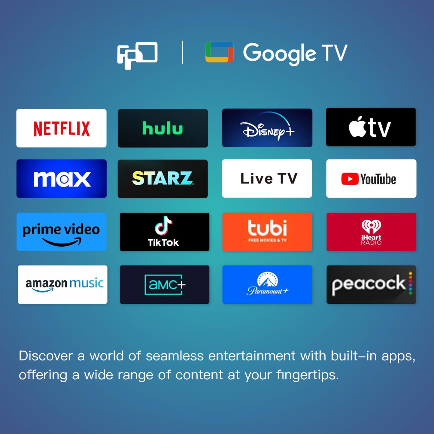 FPD 43 Inch Smart TV 4K UHD LED Flat Screen Google TV with Google Cast, Bluetooth, HDMI, Streaming Live, HDR 10, Dolby Vision, Ultra Slim Television(Canvas-Series, CG43-C3, 2025)