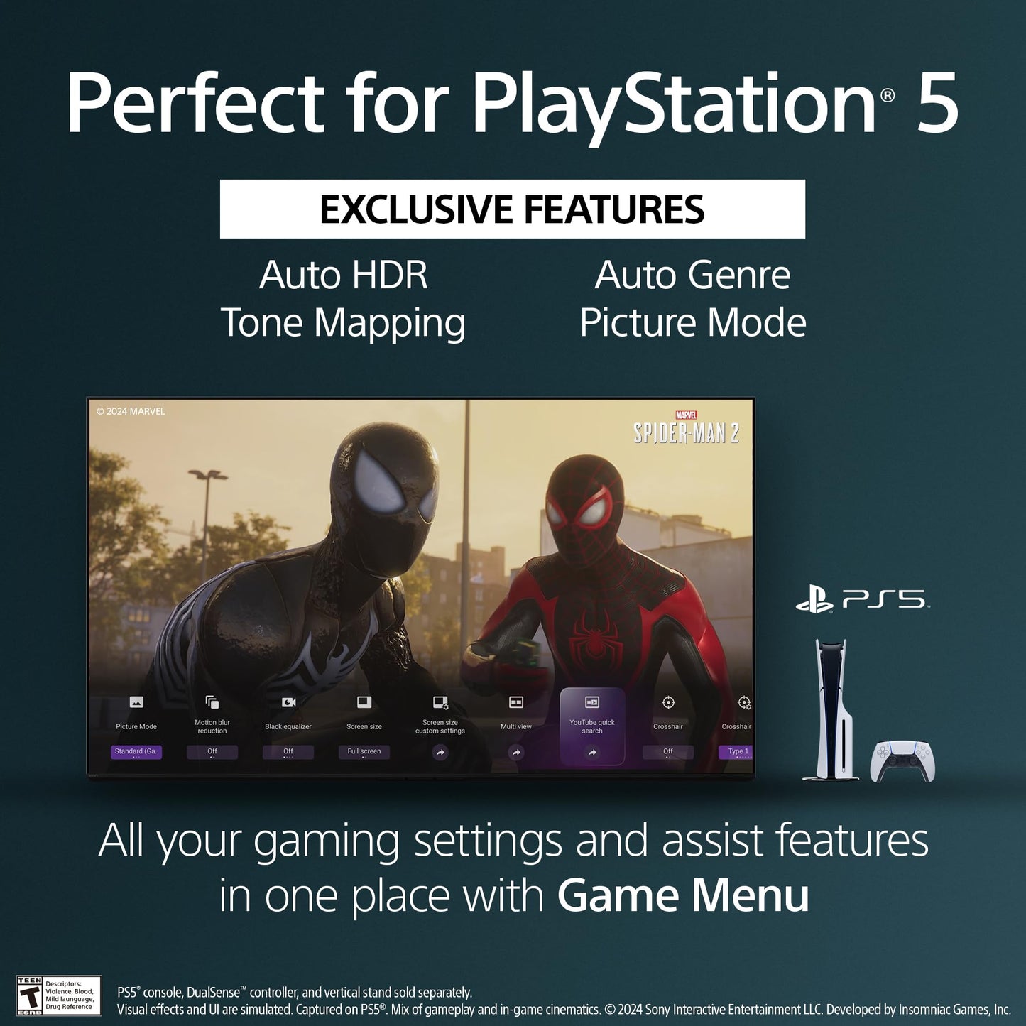 Sony BRAVIA 8 II 65 Inch TV, QD OLED, 4K Smart Google TV, XR Processor with AI Technology, Ultra Slim Design, 120hz Television, Dolby Vision/Atmos, Exclusive Features for PS5, K-65XR80M2, 2025 Model