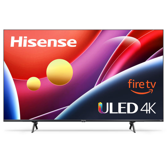 Hisense 75” Class U6 Series ULED 4K UHD Smart Fire TV (75U6HF, 2024) - QLED, Full Array Local Dimming, 600-Nit, Dolby Vision HDR 10+, HDMI 2.1, MEMC, 240 Motion Rate with VRR, Alexa Compatibility