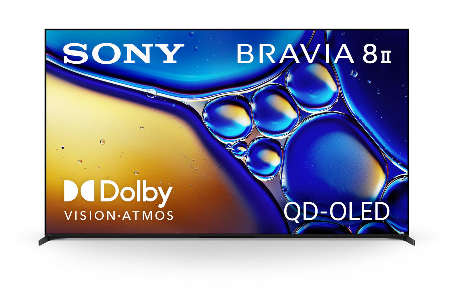 Sony BRAVIA 8 II 65 Inch TV, QD OLED, 4K Smart Google TV, XR Processor with AI Technology, Ultra Slim Design, 120hz Television, Dolby Vision/Atmos, Exclusive Features for PS5, K-65XR80M2, 2025 Model