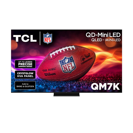 TCL 75-Inch Class QM7K Series QD-Mini LED 4K UHD Google Smart TV Best Premium Mini-LED TV - QLED, 144hz, 288hz Gaming Rate, Anti-Reflective Screen, Bang & Olufsen Audio, Atmos (75QM7K, 2025 Model)