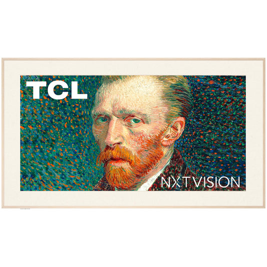 TCL 65-Inch Class NXTVISION Series QLED 4K UHD Google Smart TV Canvas Style Art Frame TV - QLED, 120hz, Matte Anti-Glare Screen, Free Bezel and Frame, Atmos, Free Art Included (65A300W, 2024 Model)