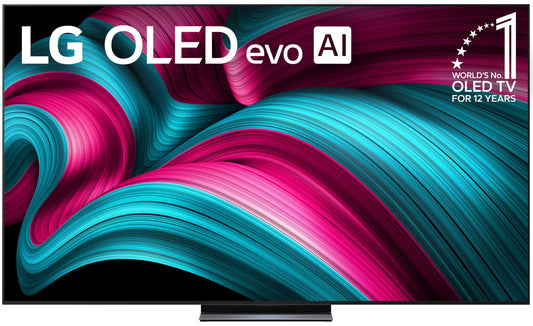 LG 55-Inch Class OLED evo AI 4K C5 Series Smart TV w/Dolby Atmos, Dolby Vision, HDR10, AI Super Upscaling 4K, Filmmaker Mode, Wow Orchestra, Alexa Built-in (OLED55C5PUA, 2025)